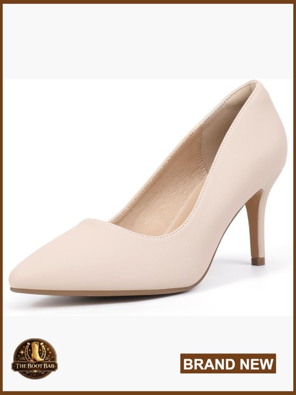 3 Inch Stiletto Pointed Toe Pump Heels, Latex Cushioned Dress Shoes